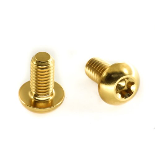 Titan Schraube M6 x 20mm - Torx T25 Linsenkopf ISO 7380 - Gold nitriert