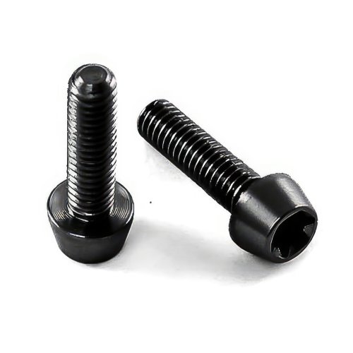 Titan Schraube M4 x 15mm - Torx T25 konischer Kopf - Schwarz