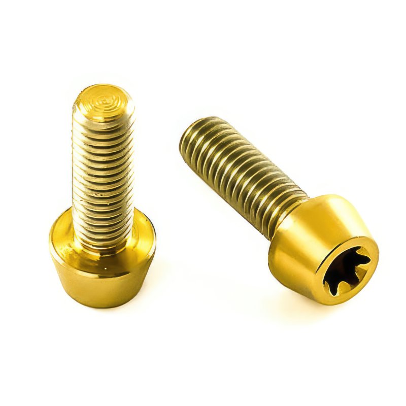 Titan-Schrauben-Set – 6x M6x16 Mm + 1x M6x35 Mm, Konischer Kopf – Für Vorbau & Headset Titan-Schrauben-Set – 6x M6x16 Mm + 1x M6x35 Mm, Konischer Kopf – Für Vorbau & Headset