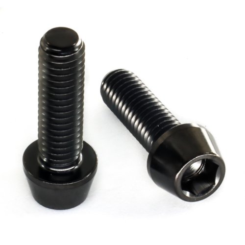 Titan Schraube M4 x 10mm - Innensechskant konischer Kopf - Schwarz