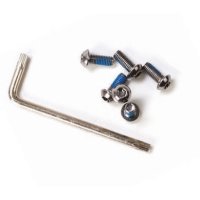 Alligator Bremsscheiben-Schrauben aus Stahl M5x12 (6 Stk.) + Torx T25-Schlüssel - Blau