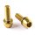 Titan Schrauben M5 x 15 mm - Innensechskant konischer Kopf - mit Unterlegscheibe - Gold Nitriert