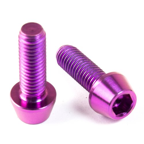 Titan Schrauben M5 x 15 mm - Innensechskant konischer Kopf - Violett