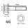 Titan Schraube M8 x 35 mm x 1.25 - Sechskant mit Bund
