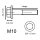 Titan Schraube M10 x 45 mm x 1.50 - Sechskant mit Bund