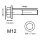 Titan Schraube M12 x 50 mm x 1.50 - Sechskant mit Bund