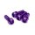 Reverse Disc Brake Bolt Set M6 x 18 mm - 4 Stück - Violett