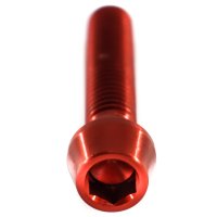 Aluminium - Schrauben - Innensechskant konischer Kopf - Rot - M4 x 15 mm - Made in Germany - 0,7 g