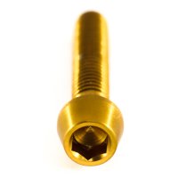 Aluminium - Schrauben - Innensechskant konischer Kopf - Gold - M5 x 15 mm - Made in Germany - 1,2 g