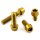 Aluminium - Schrauben - Innensechskant konischer Kopf - Gold - M6 x 35 mm - Made in Germany - 3 g