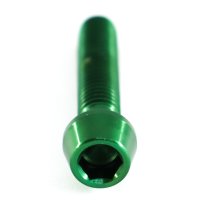 Aluminium - Schrauben - Innensechskant konischer Kopf - Grün - M5 x 30 mm - Made in Germany - 1,9 g