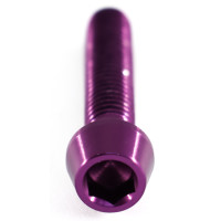 Aluminium - Schrauben - Innensechskant konischer Kopf - Violett - M5 x 60 mm - Made in Germany - 3,3 g