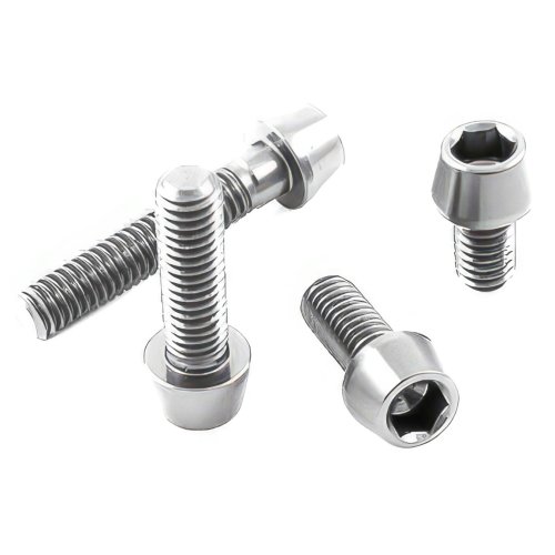 Aluminium - Schrauben - Innensechskant konischer Kopf - Silber - M4 x 30 mm - Made in Germany - 1,1 g