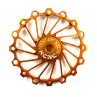 KCNC Alu Schaltröllchen - Narrow Wide - Gold - Stahlkugellager - 14 Zähne