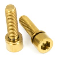 Titan Schraube M5 x 18mm - Innensechskant schmaler Zylinderkopf mit Unterlegscheibe - für Vorbau - Natur