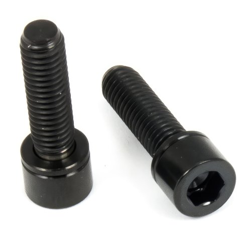 Titan Schraube M5 x 18mm - Innensechskant schmaler Zylinderkopf mit Unterlegscheibe - für Vorbau - Schwarz