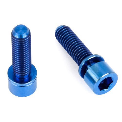 Titan Schraube M5 x 18mm - Innensechskant schmaler Zylinderkopf mit Unterlegscheibe - für Vorbau - Blau