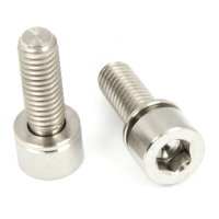 Titan Schraube M5 x 18mm - Innensechskant schmaler Zylinderkopf mit Unterlegscheibe - für Vorbau - Blau