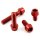 Aluminium - Schrauben - Innensechskant konischer Kopf - Rot - M8 x 20 mm - Made in Germany