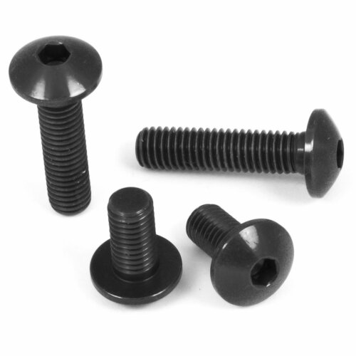 Aluminium - Schrauben - Innensechskant Linsenkopf - Schwarz M6 x 25 mm