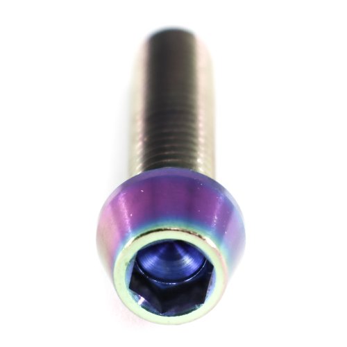 Titan Schraube M5 x 18mm - Innensechskant schmaler Zylinderkopf mit  Unterlegscheibe - für Vorbau - Bunt / Rainbow