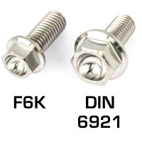 Titan Schrauben - M8 x 35 x 1.25 - Flacher Sechskant mit Bund