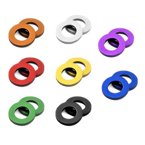 Aluminium - Unterlegscheibe - DIN 125 - Made in Germany - M4 - Grün - 0,1 g