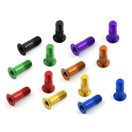 Leichte Schaltröllchen-Schraube aus Aluminium - Orange - 1 Stk. - 0,7 g