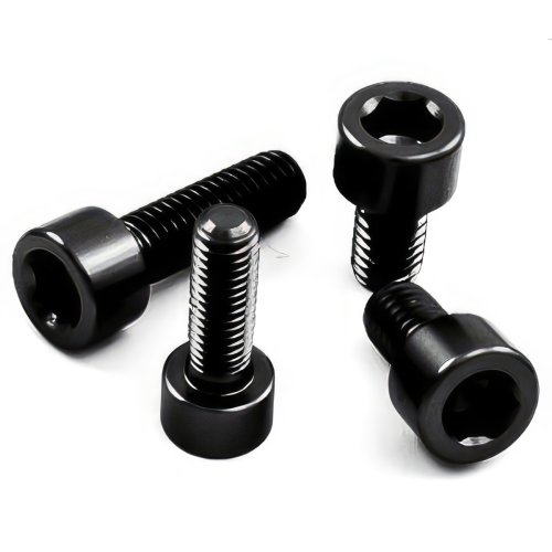 Aluminium - Schrauben - DIN 912 - Made in Germany - Zylinderkopf - Innensechskant - M6 x 35 mm - Schwarz - 3 g