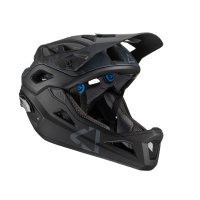 Leatt Helm MTB 3.0 Enduro - mit abnehmbarem Kinnbügel - Schwarz - L