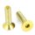 Titan Schraube M6 x 10 mm - Innensechskant Senkkopf - Gold nitriert