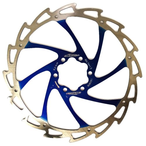 Alligator Bremsscheibe  Windcutter - 180 mm - 6-Loch Aufnahme - Blau / Silber - 114 g
