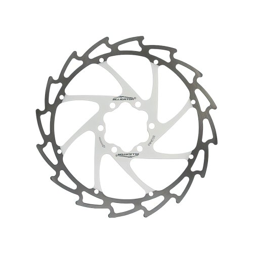 Alligator Bremsscheibe  Windcutter - 160 mm - 6-Loch Aufnahme - Weiß / Silber - 94 g
