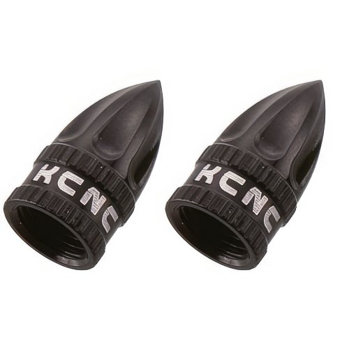 KCNC - Ventilkappen - Autoventil (AV) - Schwarz - 1 Paar - 2 g