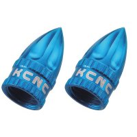 KCNC - Ventilkappen - Autoventil (AV) - Blau - 1 Paar - 2 g