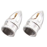 KCNC - Ventilkappen - Autoventil (AV) - Silber - 1 Paar -...