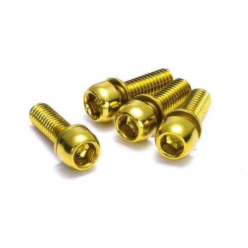 Reverse Disc Brake Bolt Set M6 x 18 mm - 4 Stück - Gold - 22 g
