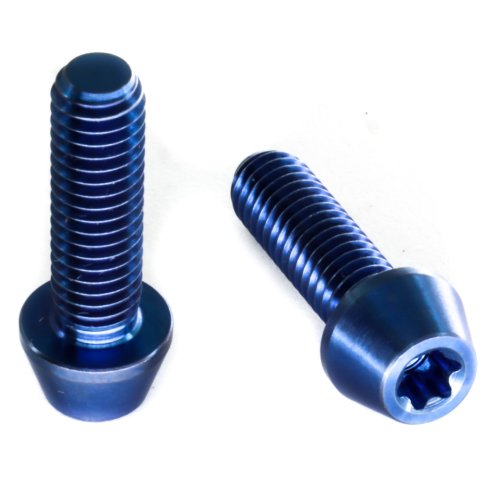 Titan Schraube M6 x 20mm - Torx T25 konischer Kopf - Blau