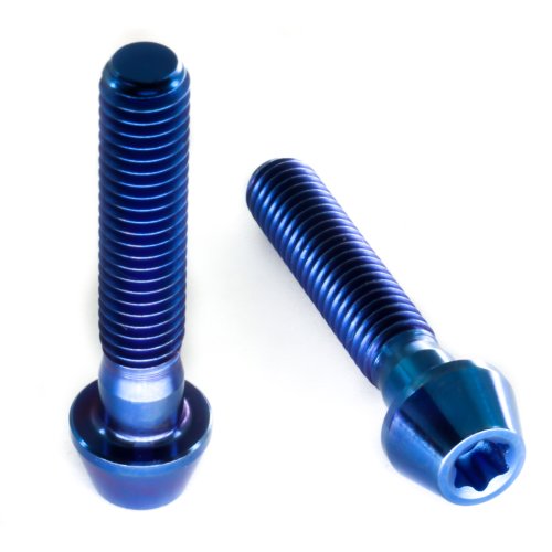 Titan Schraube M6 x 30mm - Torx T25 konischer Kopf - Blau
