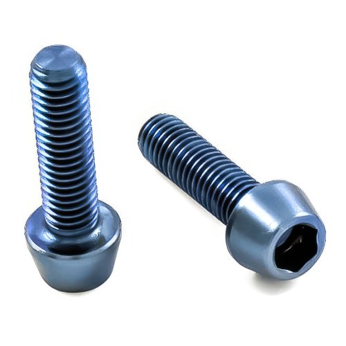 Titan Schraube M5 x 18mm - Innensechskant konischer Kopf - Blau