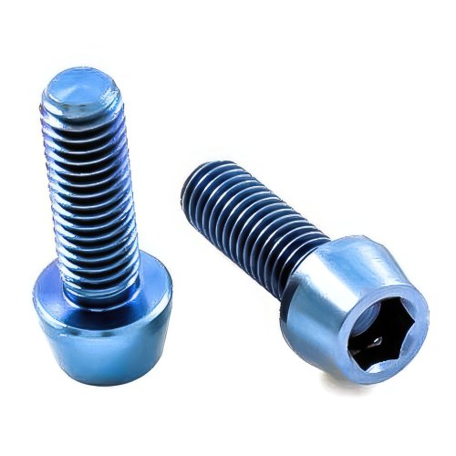 Titan Schraube M6 x 18mm - Innensechskant konischer Kopf - Blau
