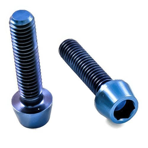 Titan Schraube M5 x 25mm - Innensechskant konischer Kopf - Blau