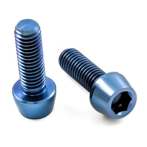 Titan Schraube M5 x 15mm - Innensechskant konischer Kopf - Blau