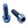 Titan Schraube M5 x 15mm - Innensechskant konischer Kopf - Blau